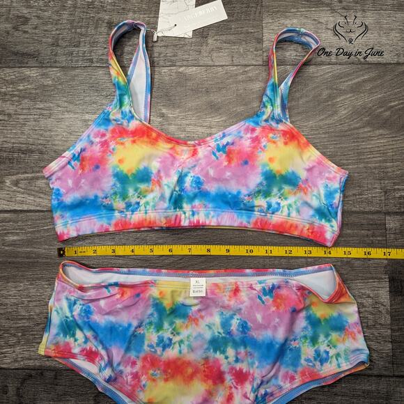 Largeberry Crop Top Bikini Swimsuit Size XL - Picture 3 of 4